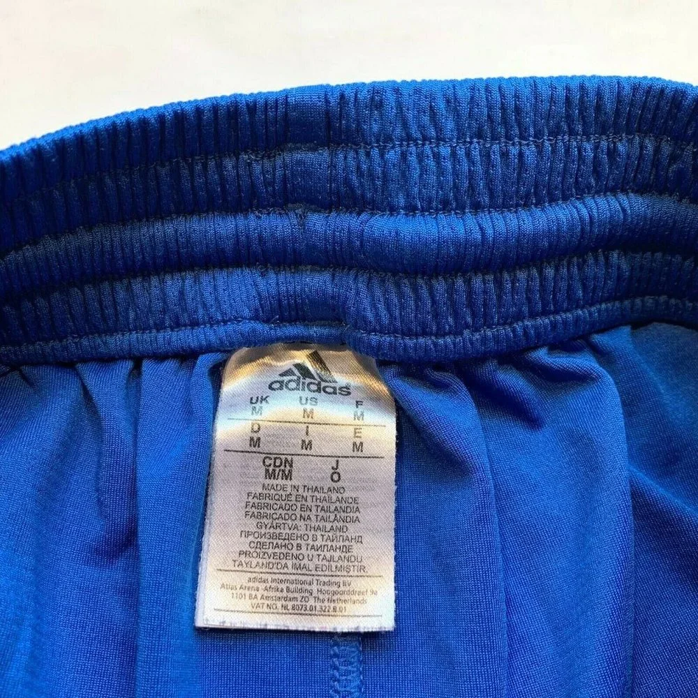 Adidas DualThreat Athletic‎ Shorts Mens Medium 3 Stripes Blue Sports Athleisure